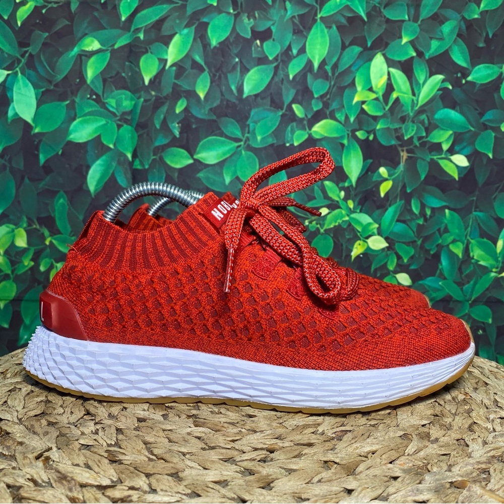 Nobull red knit runner trainer